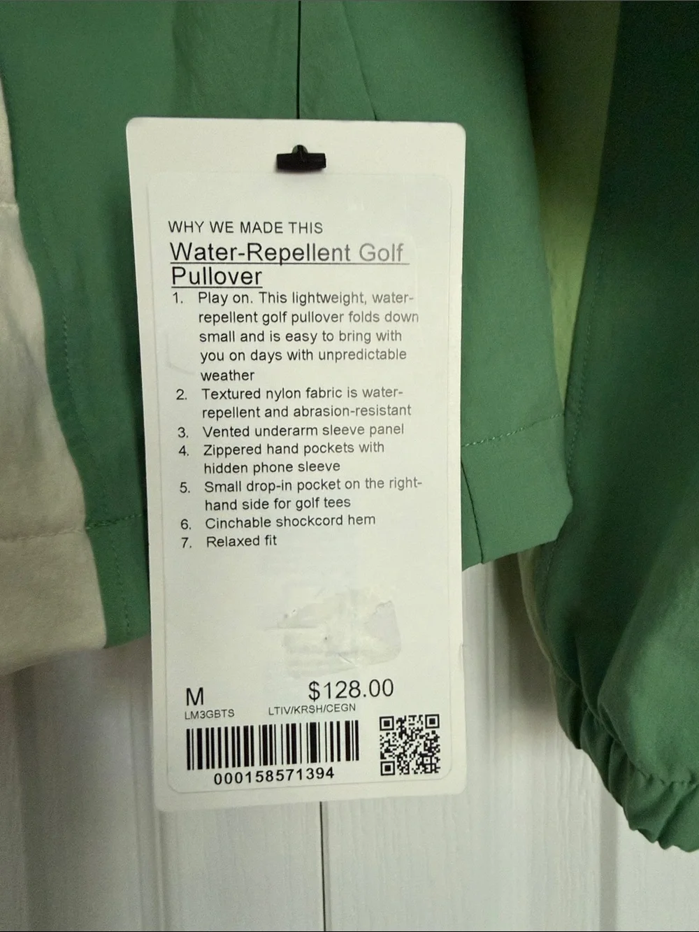 lululemon athletica Men’s Water-Repellent Golf Pullover in LTIV/KRSH/CEGN